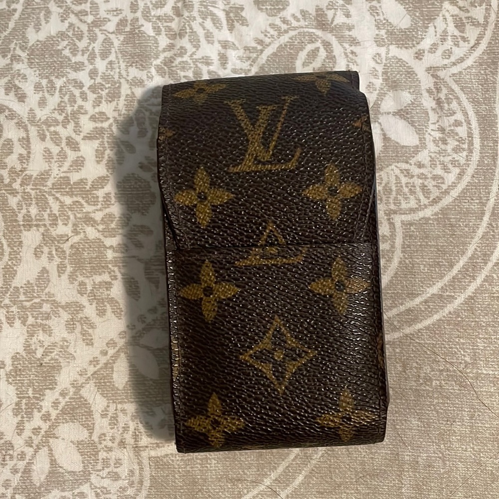 Authentic Louis Vuitton Cigarette Tobacco Case Monogram LV Vintage